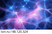 synapses pink brain blue brain ai generated. Стоковое AI-изображение, AI-художник Vectorwin / Фотобанк Лори