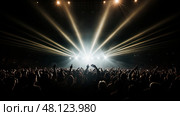 strobe concert lights ai generated. Стоковое AI-изображение, AI-художник Vectorwin / Фотобанк Лори
