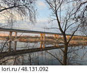 Среднеахтубинский мост. Стоковое фото, фотограф Наталья Ефимова / Фотобанк Лори
