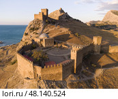 Генуэзкая крепость, Судакская крепость. Судак, Крым. Genoese fortress, Sudak fortress. Sudak, Crimea. (2021 год). Стоковое фото, фотограф Антон Назаров / Фотобанк Лори