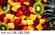 salad pineaple pineapple fruit ai generated. Стоковое AI-изображение, AI-художник Vectorwin / Фотобанк Лори