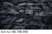 obsidian dark stone surface ai generated. Стоковое AI-изображение, AI-художник Vectorwin / Фотобанк Лори