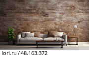 modern light brown brick wall ai generated. Стоковое AI-изображение, AI-художник Vectorwin / Фотобанк Лори