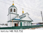 Церковь Андрея Рафаиловского зимой. Село Рафайлово. Тюменская область (2018 год). Стоковое фото, фотограф Александр Тараканов / Фотобанк Лори
