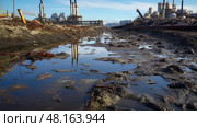 contamination oil and gas site ai generated. Стоковое AI-изображение, AI-художник Vectorwin / Фотобанк Лори