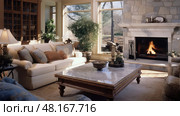 brightness light granite A spacious living room is captured ai generated. Стоковое AI-изображение, AI-художник Vectorwin / Фотобанк Лори