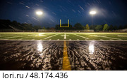 touchdown high school football lights ai generated. Стоковое AI-изображение, AI-художник Vectorwin / Фотобанк Лори