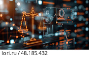 Compliance rule law and regulation graphic interface for business quality policy. Стоковое AI-изображение, AI-художник Anastasy Yarmolovich / Фотобанк Лори