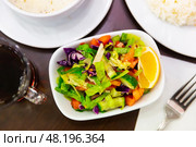 Light delicious and healthy vegetable salad Choban. Стоковое фото, фотограф Яков Филимонов / Фотобанк Лори