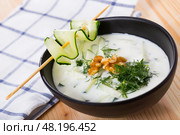 Traditional Bulgarian dish Tarator. Стоковое фото, фотограф Яков Филимонов / Фотобанк Лори