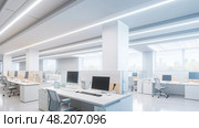 office florescent light ai generated. Стоковое AI-изображение, AI-художник Vectorwin / Фотобанк Лори
