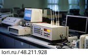 flask lab equipment ai generated. Стоковое AI-изображение, AI-художник Vectorwin / Фотобанк Лори