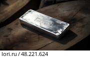 stamping silver ingot ai generated. Стоковое AI-изображение, AI-художник Vectorwin / Фотобанк Лори