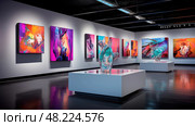 artwork florescent lighting ai generated. Стоковое AI-изображение, AI-художник Vectorwin / Фотобанк Лори
