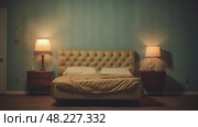 tufted blurred retro interior ai generated. Стоковое AI-изображение, AI-художник Vectorwin / Фотобанк Лори