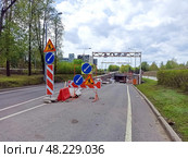 Капитальный ремонт транспортного тоннеля на Сколковском шоссе ( съезд к кампусу " Сколково " ) Редакционное фото, фотограф stargal / Фотобанк Лори