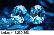 turquoise blue gems ai generated. Стоковое AI-изображение, AI-художник Vectorwin / Фотобанк Лори