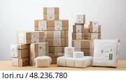 compostable packaging industry technology ai generated. Стоковое AI-изображение, AI-художник Vectorwin / Фотобанк Лори