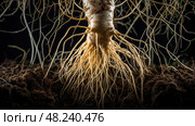 potassium plant root nutrients ai generated. Стоковое AI-изображение, AI-художник Vectorwin / Фотобанк Лори