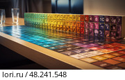 hydrogen elements table ai generated. Стоковое AI-изображение, AI-художник Vectorwin / Фотобанк Лори