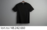 background black pocket t shirt ai generated. Стоковое AI-изображение, AI-художник Vectorwin / Фотобанк Лори