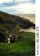 Coastal sunset, An port, County Donegal, Ireland (2024 год). Стоковое фото, фотограф Татьяна Кахилл / Фотобанк Лори