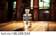 cross holy water bottle ai generated. Стоковое AI-изображение, AI-художник Vectorwin / Фотобанк Лори