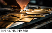 precision gold metal sheet ai generated. Стоковое AI-изображение, AI-художник Vectorwin / Фотобанк Лори