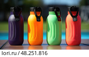 collapsible fitness bottle ai generated. Стоковое AI-изображение, AI-художник Vectorwin / Фотобанк Лори