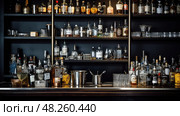 glassware bar equipment ai generated. Стоковое AI-изображение, AI-художник Vectorwin / Фотобанк Лори