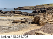 Ancient quarries of the Roman era of the island of Skyros (Greece) with poroliths stone and limestone (2022 год). Стоковое фото, фотограф Татьяна Ляпи / Фотобанк Лори