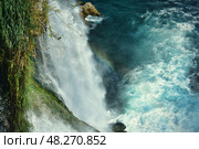 Дюденский фодопад, ниспадающий в Средиземное море. Стоковое фото, фотограф Мария Кочкина / Фотобанк Лори