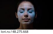 futuristic face technology ai generated. Стоковое AI-изображение, AI-художник Vectorwin / Фотобанк Лори