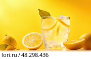 ade summer lemon yellow. Стоковое AI-изображение, AI-художник Vectorwin / Фотобанк Лори