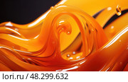 gooey orange slime. Стоковое AI-изображение, AI-художник Vectorwin / Фотобанк Лори