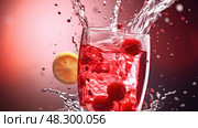 juice glass of seltzer. Стоковое AI-изображение, AI-художник Vectorwin / Фотобанк Лори