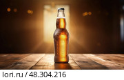 glisten condensation beer bottle. Стоковое AI-изображение, AI-художник Vectorwin / Фотобанк Лори