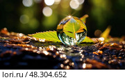 prism a drop of water. Стоковое AI-изображение, AI-художник Vectorwin / Фотобанк Лори