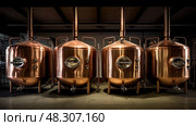 brewhouse brewery equipment. Стоковое AI-изображение, AI-художник Vectorwin / Фотобанк Лори