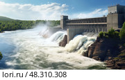 turbine water technology ai generated. Стоковое AI-изображение, AI-художник Vectorwin / Фотобанк Лори