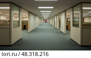 bare empty office cubicle ai generated. Стоковое AI-изображение, AI-художник Vectorwin / Фотобанк Лори