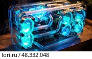 overclocking water cooled pc ai generated. Стоковое AI-изображение, AI-художник Vectorwin / Фотобанк Лори