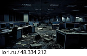 deserted empty office building ai generated. Стоковое AI-изображение, AI-художник Vectorwin / Фотобанк Лори