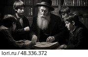 kabbalah jewish books ai generated. Стоковое AI-изображение, AI-художник Vectorwin / Фотобанк Лори