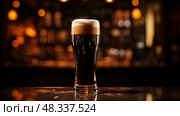 porter black beer ai generated. Стоковое AI-изображение, AI-художник Vectorwin / Фотобанк Лори