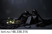 loss black ribbon death ai generated. Стоковое AI-изображение, AI-художник Vectorwin / Фотобанк Лори