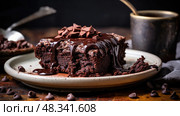 baking black bean brownie ai generated. Стоковое AI-изображение, AI-художник Vectorwin / Фотобанк Лори