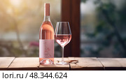 syrah pink wine ai generated. Стоковое AI-изображение, AI-художник Vectorwin / Фотобанк Лори