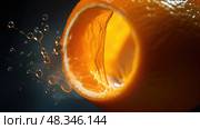 medicine orange capsule ai generated. Стоковое AI-изображение, AI-художник Vectorwin / Фотобанк Лори