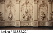 statues mansion wall ai generated. Стоковое AI-изображение, AI-художник Vectorwin / Фотобанк Лори